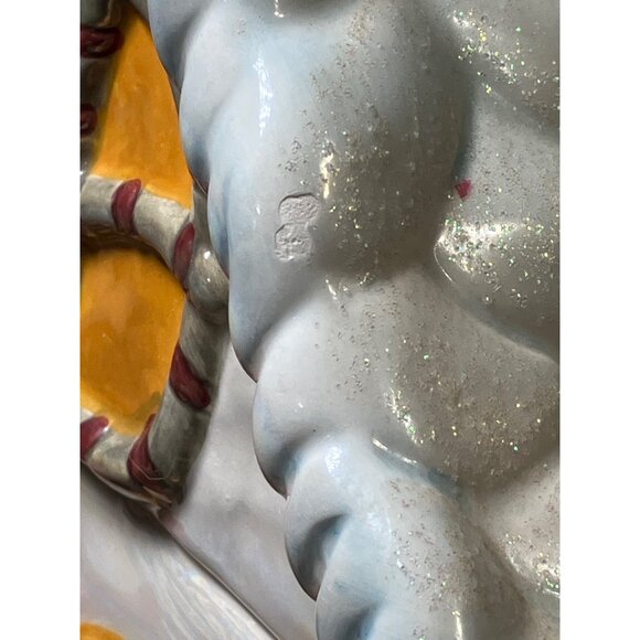 Ganz  Ceramic Bakery Cookie Jar w/ Candy Cane Accent Snowy Roof & Holiday Detail - Picture 4 of 11